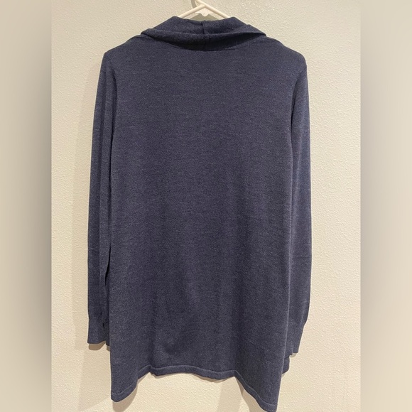 Navy Ella moss Open Cardigan Long line Size Large - Picture 5 of 5